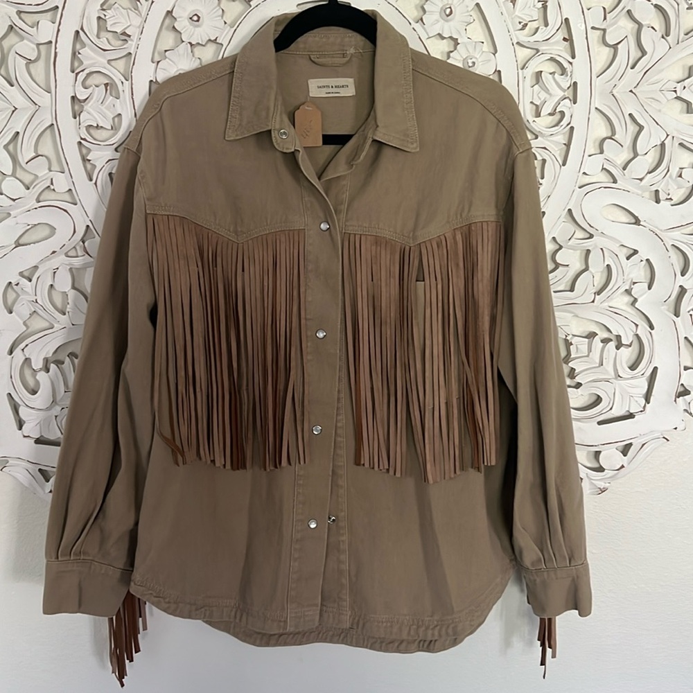 Brown fringe jacket